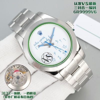 Rolex Datejust Replica with Oyster Bracelet 41mm 3132 Movement 904L Steel Watch